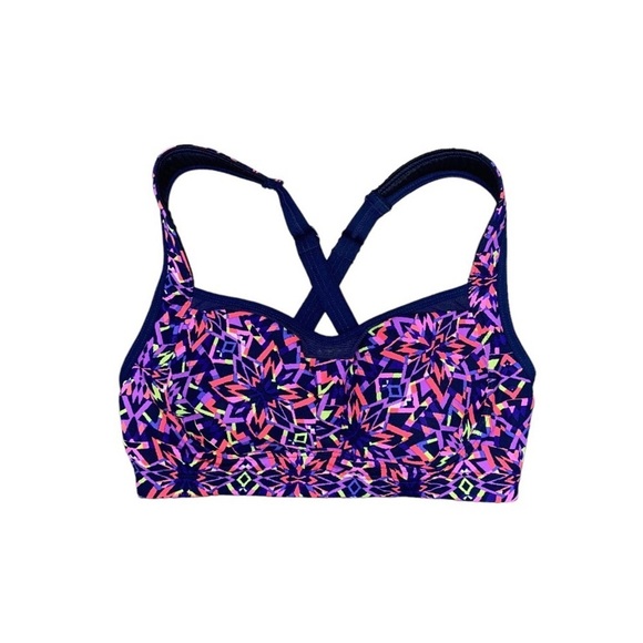 TYR Purple and Pink Patterned Bikini Top - Picture 2 of 12